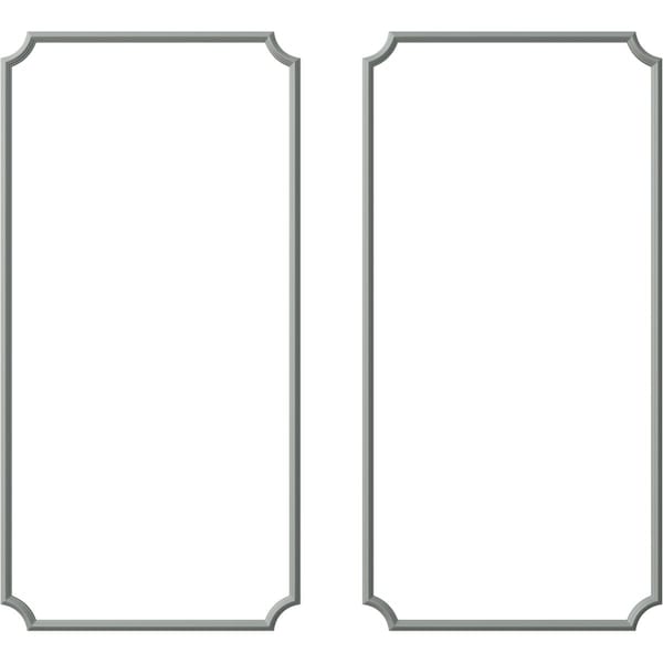 Ekena Millwork 24-in. W x 48-in. H Large Classic Panel Moulding Kit Double Panel PMLKLCL24X48B - main